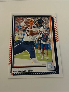 Rome Odunze Chicago Bears Football Trading Card - Navy & Orange